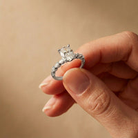2.35CTW Oval Cut Pear Accent Lab Grown Diamond Ring For Women White