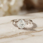 2.35CTW Oval Cut Pear Accent Lab Grown Diamond Ring For Women White