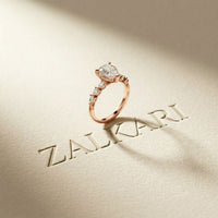 2.35CTW Pear Cut Elegant Side Stone Lab Grown Diamond Ring For Women Rose Gold