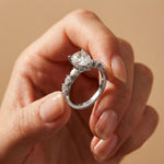 2.35CTW Pear Cut Elegant Side Stone Lab Grown Diamond Ring For Women White