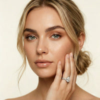 2.35CTW Pear Cut Elegant Side Stone Lab Grown Diamond Ring For Women White