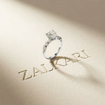 2.35CTW Pear Cut Elegant Side Stone Lab Grown Diamond Ring For Women White