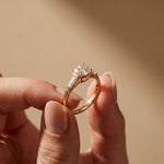 Cushion Lab Grown Diamond Arista Three Stone Ring For Her