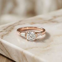 Cushion Lab Grown Diamond Arista Three Stone Ring For Her