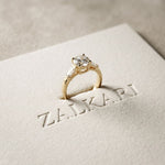 Cushion Lab Grown Diamond Arista Three Stone Ring For Her