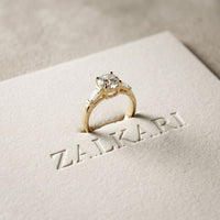 Cushion Lab Grown Diamond Arista Three Stone Ring For Her