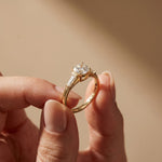 Cushion Lab Grown Diamond Arista Three Stone Ring For Her