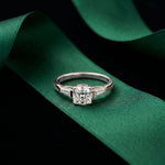 Cushion Lab Grown Diamond Arista Three Stone Ring For Her