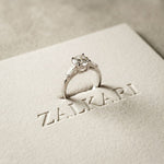 Cushion Lab Grown Diamond Arista Three Stone Ring For Her