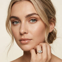 Triora Asscher Lab Grown Diamond Three Stone Ring For Her