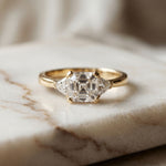 Triora Asscher Lab Grown Diamond Three Stone Ring For Her