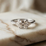 Triora Asscher Lab Grown Diamond Three Stone Ring For Her