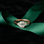 Cushion Lab Grown Diamond Lyriana Three Stone Ring For Her