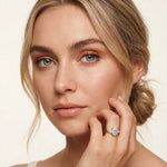 Cushion Lab Grown Diamond Lyriana Three Stone Ring For Her