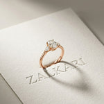 Cushion Lab Grown Diamond Lyriana Three Stone Ring For Her