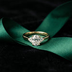 Cushion Lab Grown Diamond Lyriana Three Stone Ring For Her