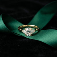 Cushion Lab Grown Diamond Lyriana Three Stone Ring For Her