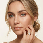 Cushion Lab Grown Diamond Lyriana Three Stone Ring For Her