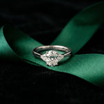 Cushion Lab Grown Diamond Lyriana Three Stone Ring For Her