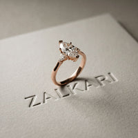 Marquise Lab Grown Diamond Whisper Three Stone Ring For Her
