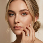 Marquise Lab Grown Diamond Whisper Three Stone Ring For Her