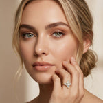 Marquise Lab Grown Diamond Whisper Three Stone Ring For Her