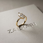 Marquise Lab Grown Diamond Whisper Three Stone Ring For Her