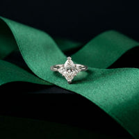 Marquise Lab Grown Diamond Whisper Three Stone Ring For Her