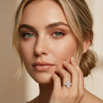 Marquise Lab Grown Diamond Whisper Three Stone Ring For Her