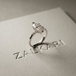Marquise Lab Grown Diamond Whisper Three Stone Ring For Her