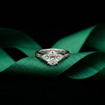 Oval Crest Lab Grown Diamond Three Stone Ring For Her