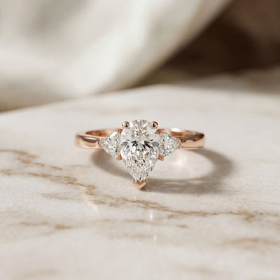 1.30CTW Pearlune Lab Grown Diamond Three Stone Ring For Her