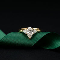 1.30CTW Pearlune Lab Grown Diamond Three Stone Ring For Her