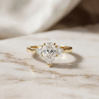 1.30CTW Pearlune Lab Grown Diamond Three Stone Ring For Her
