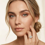 1.30CTW Pearlune Lab Grown Diamond Three Stone Ring For Her