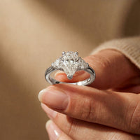 1.30CTW Pearlune Lab Grown Diamond Three Stone Ring For Her