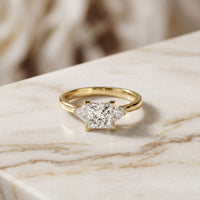 1.30CTW Prinvera Lab Grown Diamond Three Stone Ring For Her