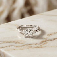 1.30CTW Prinvera Lab Grown Diamond Three Stone Ring For Her