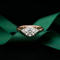 1CTW Orlisse Lab Grown Diamond Three Stone Ring For Her