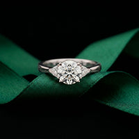 1CTW Orlisse Lab Grown Diamond Three Stone Ring For Her