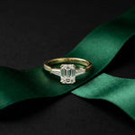 1.4CTW Emerald Arcadia Lab Grown Diamond Three Stone Ring For Her