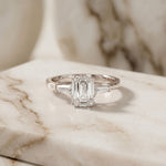 1.4CTW Emerald Arcadia Lab Grown Diamond Three Stone Ring For Her