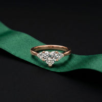 1.40CTW Heartelle Lab Grown Diamond Three Stone Ring For Her