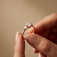 1.40CTW Heartelle Lab Grown Diamond Three Stone Ring For Her