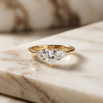 1.40CTW Heartelle Lab Grown Diamond Three Stone Ring For Her