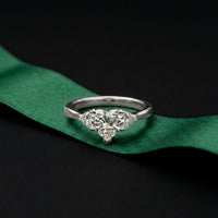 1.40CTW Heartelle Lab Grown Diamond Three Stone Ring For Her