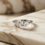 1.40CTW Heartelle Lab Grown Diamond Three Stone Ring For Her