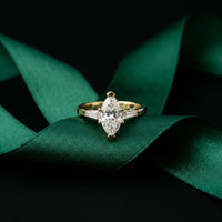 1.50CTW Marquise Crest Lab Grown Diamond Ring For Her