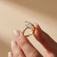 1.50CTW Marquise Crest Lab Grown Diamond Ring For Her