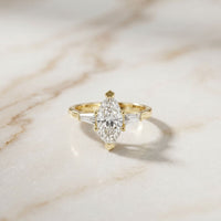 1.50CTW Marquise Crest Lab Grown Diamond Ring For Her